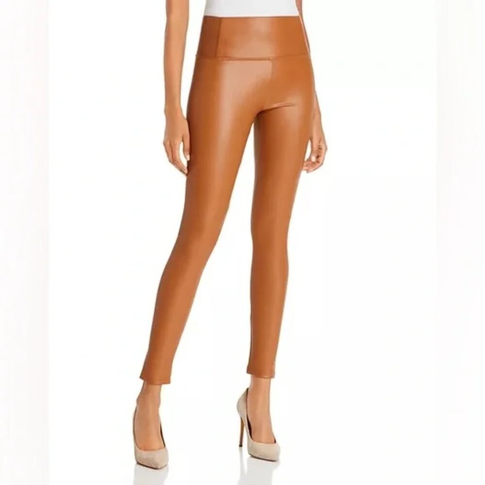 NWT Bagatelle NYC High Rise Faux Leather Leggings Cognac size M